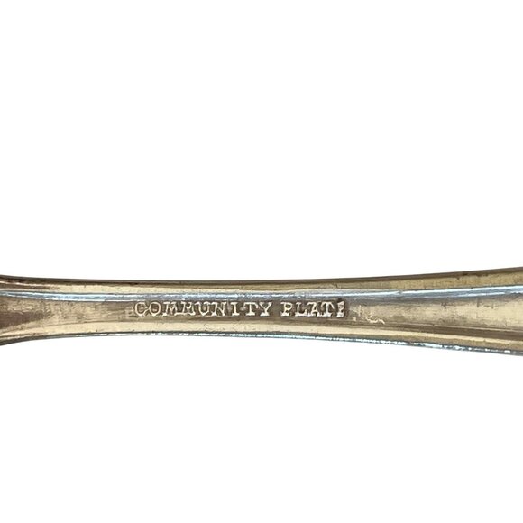 Vintage Community Plate Teaspoon Silverplate Floral Handle 6 Inches Long B62 - Picture 5 of 6